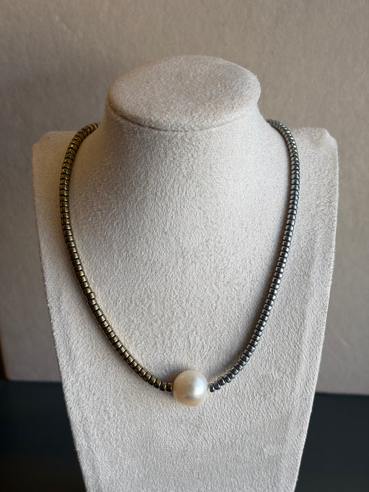 Translation missing: it.Choker bicolor  e perla di acqua dolce | Wena jewels
