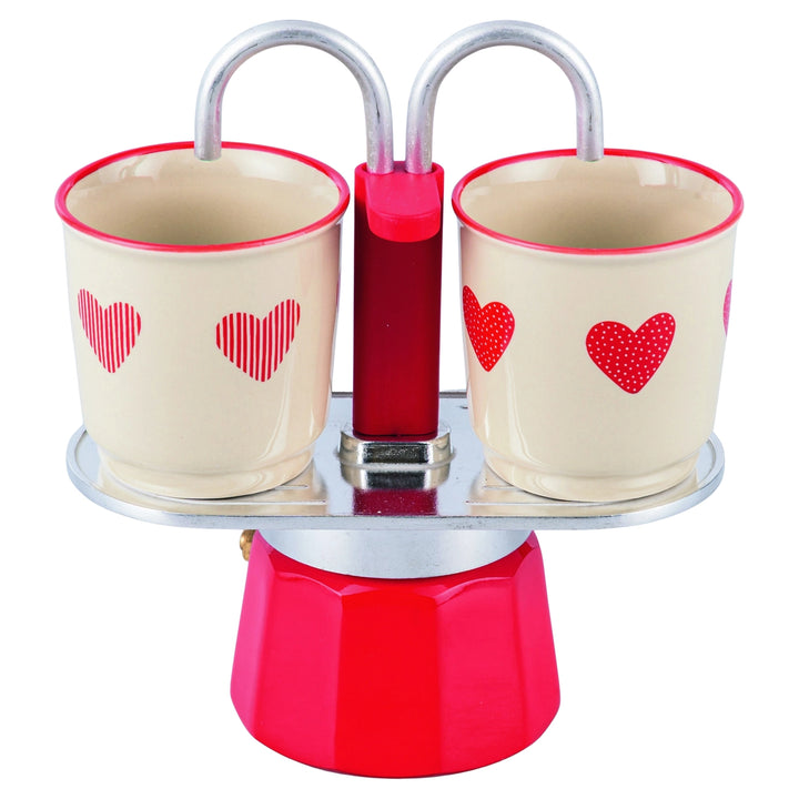 Translation missing: it.Caffettiera cuoricini | caffettiera + 2 tazzine