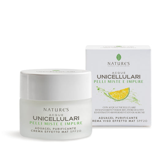 Translation missing: it.Crema Viso Aquagel Purificante Effetto Mat SPF 20 | Nature's