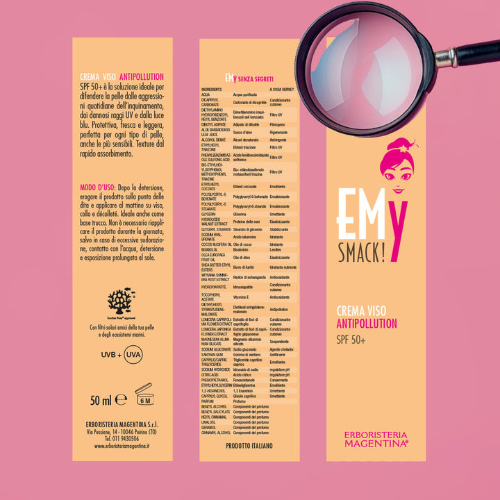 Translation missing: it.EMy Smack! Crema Viso Antipollution SPF50+I Erboristeria Magent