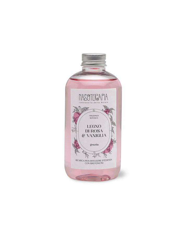 Translation missing: it.Ricarica diffusore con bastoncini Legno di Rosa &amp; Vaniglia I Nasoterapia 250ml