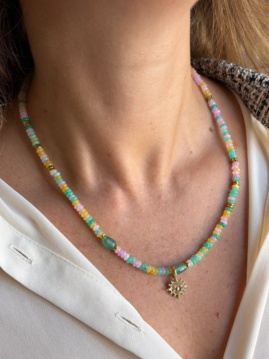 Translation missing: it.Collana giade colorate e sole | Wena jewels