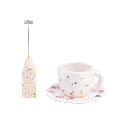 Translation missing: it.Fiorellini set | 2 tazze + 2 piattini + coffee creamer