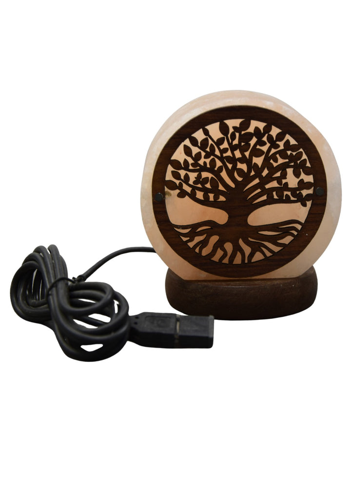 Translation missing: it.Lampada di sale himalaya USB - Albero della vita